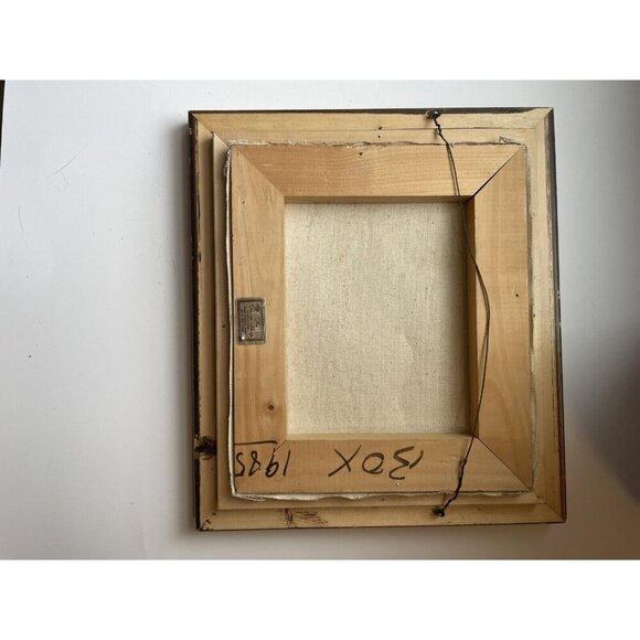 Vintage Oil on Board – Chinese Fishing Boat Scene, Framed, Signed, Classic - Picture 4 of 5